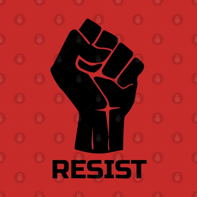 Resist with fist 1 - in black by pASob