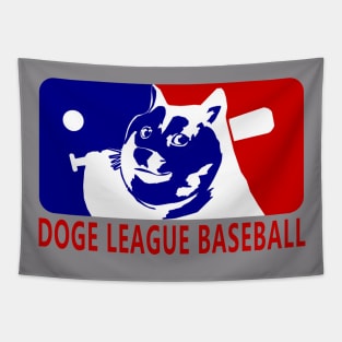 Doge League Baseball Logo Tapestry