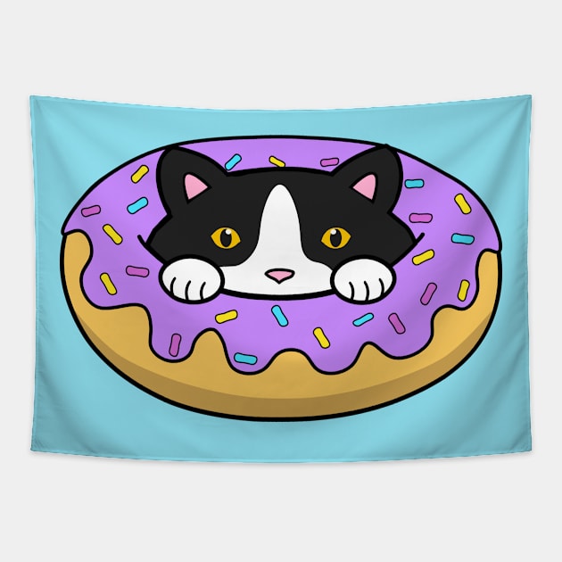 Purple halloween donut 2022 Tapestry by Purrfect