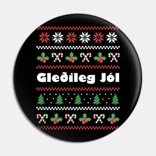 Icelandic Christmas Gleoileg Jol Pin