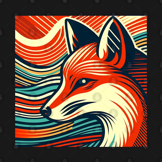 Abstract fox by HELLAHIGH TEEZ