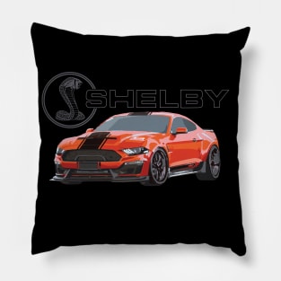 SUPER SNAKE Twister Orange Black Stripe Mustang Pillow