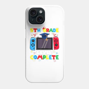 5Th Grade Level Complete Graduation Class Of 2024 Boys Gamer T-Shirt Phone Case