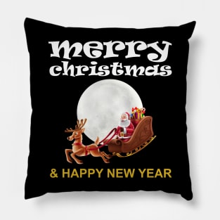 Merry christmas and happy new year Christmas gift Pillow
