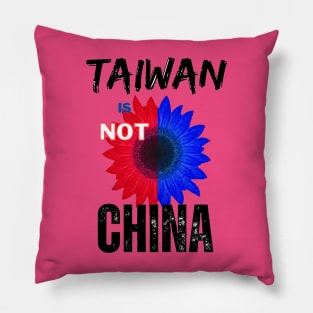 Taiwan is not China - Blue & Red Taiwanese sunflower of hope Pillow