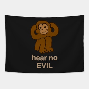 Hear no evil dark Tapestry