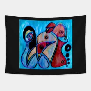 Fish Eye Bird Bottle Tapestry