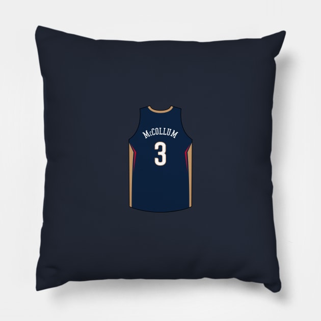 CJ McCollum New Orleans Jersey Qiangy Pillow by qiangdade