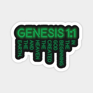 Genesis 1:1 Green Magnet