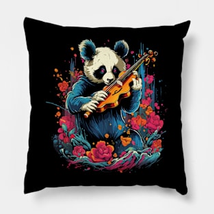 Panda Playing Violin Pillow