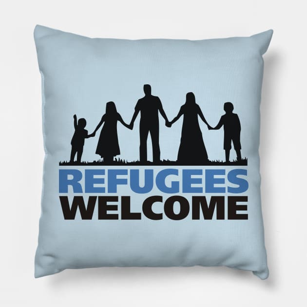 Refugees Welcome Pillow by ForTheFuture