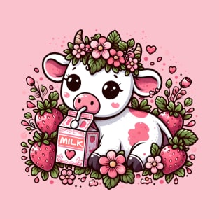 Cow Strawberry Milk T-Shirt
