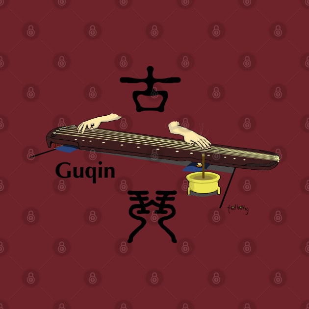 Guqin (Ancient Chinese musical instrument) series 4 by telberry