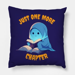 just one more chapter halloween ghost Pillow