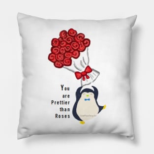 Penguin Love Card or Print by Hyunah Yi/wedding/Anniversary/Birthday/special day card Pillow