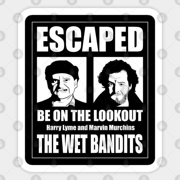 Wet Bandits Wanted Poster - Christmas - Sticker