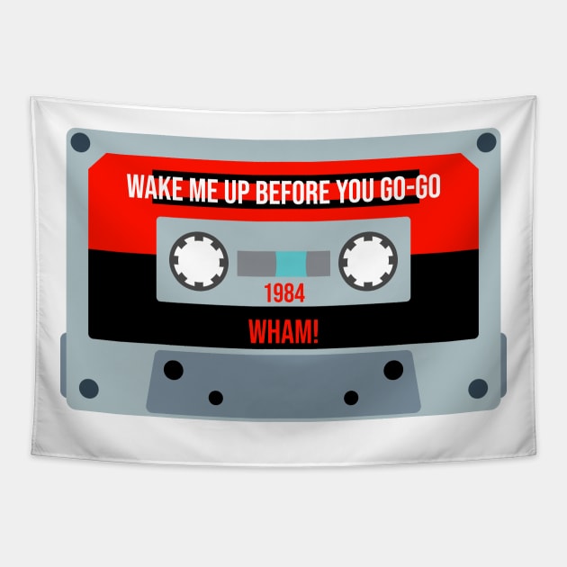 Wham Classic Retro Cassette Tapestry by PowelCastStudio