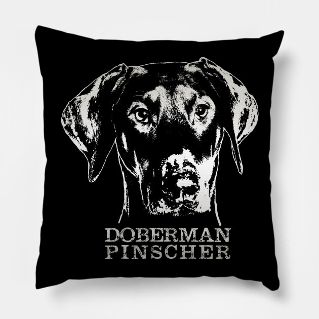 Doberman Pinscher - Dobermann Pillow by Nartissima