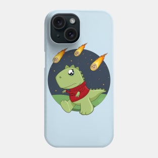 T-Rex and Asteroids Phone Case