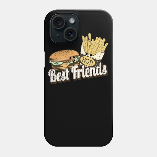 Best Friends Best Friends fries and burger BBF Fast Food Phone Case by benyamine