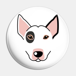 Bull Terrier dog face Pin