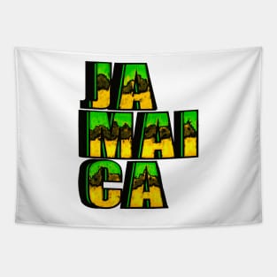 Vintage Reggae Rasta Jamaican Flag colours colors Jamaica Tapestry