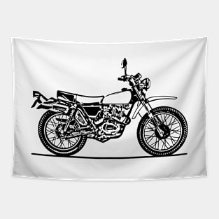 XL250 Motorcycle Sketch Art Tapestry