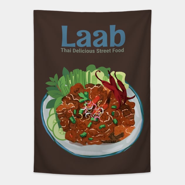 Thai Delicious Street Food Tapestry by KewaleeTee