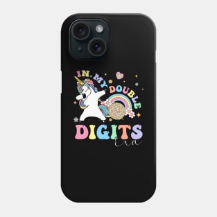 In My Double Digits Era Unicorn Birthday 10th Birthday Girl Phone Case