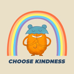 choose kindness rainbow cartoon character T-Shirt