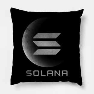 Vintage Solana SOL Coin To The Moon Crypto Token Cryptocurrency Blockchain Wallet Birthday Gift For Men Women Kids Pillow