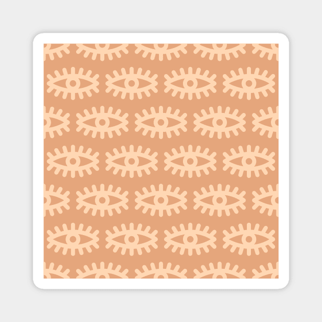 Eye Seamless Pattern in Beige Magnet by Genesis