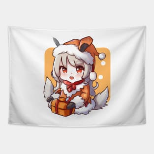 Cute Rabbit Drawing Tapestry