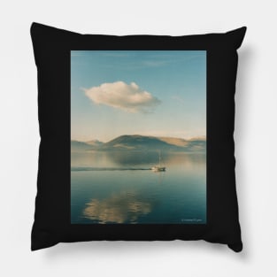 Boat and cloud at Gourock. Pillow