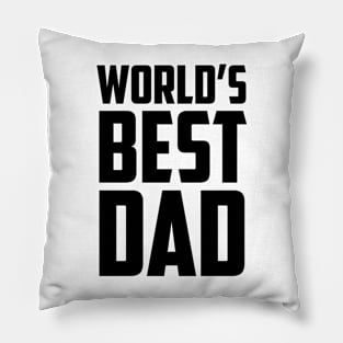 World's Best Dad Bold Black Pillow