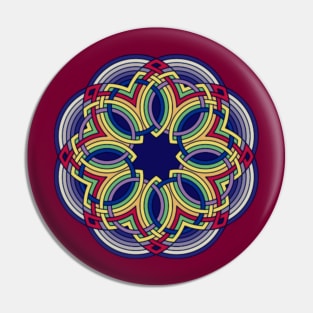 Circle Round Mandala Colorful Pin