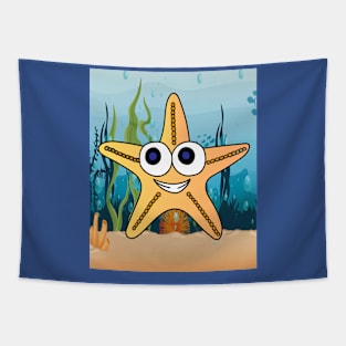 Colorful Funny Fish With Googly Eyes Tapestry