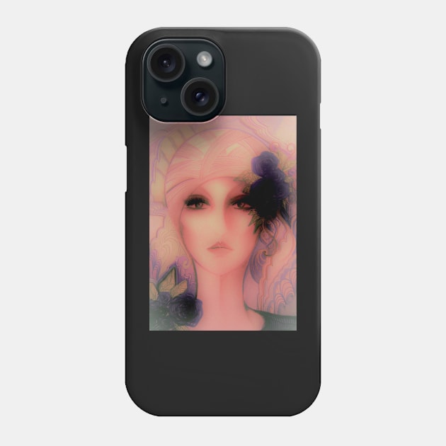 PINK HAZY 70S GIRL IN TURBAN Phone Case by jacquline8689