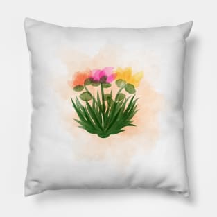 Flower watercolor Pillow