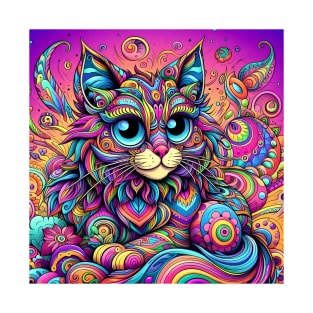 Psychedelic Cat #3 T-Shirt