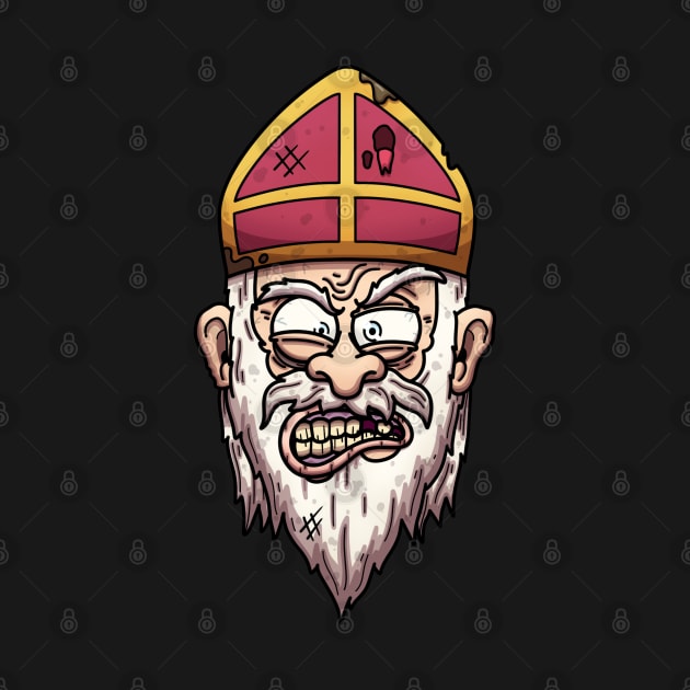 Creepy Cartoon Saint Nicholas Face by TheMaskedTooner