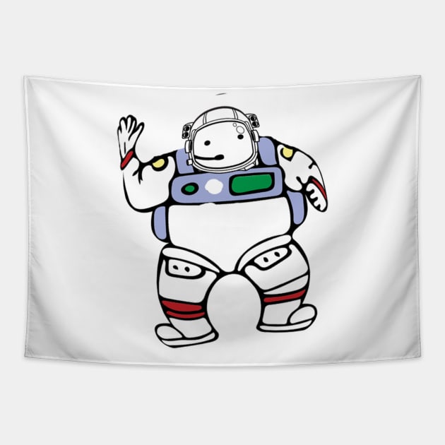 robot astronaut  big Tapestry by holako5