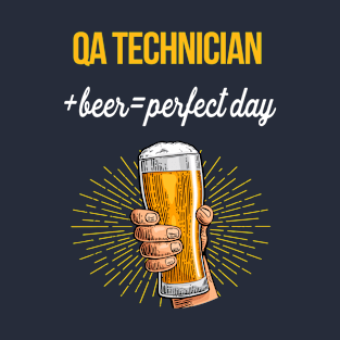 Qa Technician Beer T-Shirt Qa Technician Funny Gift Item T-Shirt