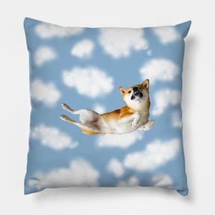 Lilly the Shiba Inu Skydiving Freefall Pillow