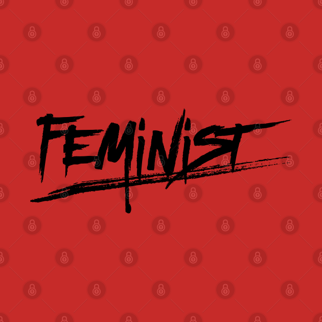 Feminist Brush Stroke Logo - Equal Rights - T-Shirt