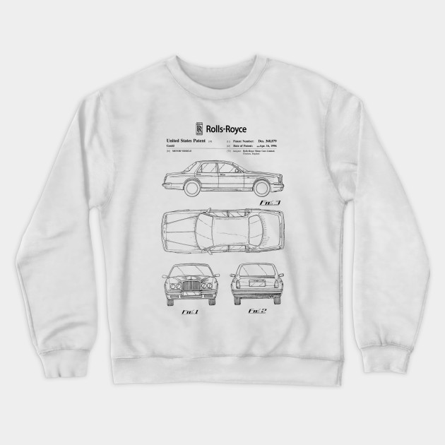 Rolls Royce Patent Black Rolls Royce Crewneck Sweatshirt