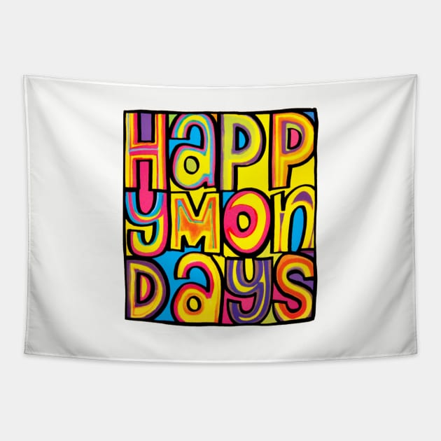 Happy Mondays Logo Tapestry by Rolfober