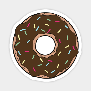 Chocolate Donut, Doughnut, Glaze, Icing, Sprinkles Magnet