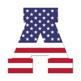 Stars and stripes letter A T-Shirt