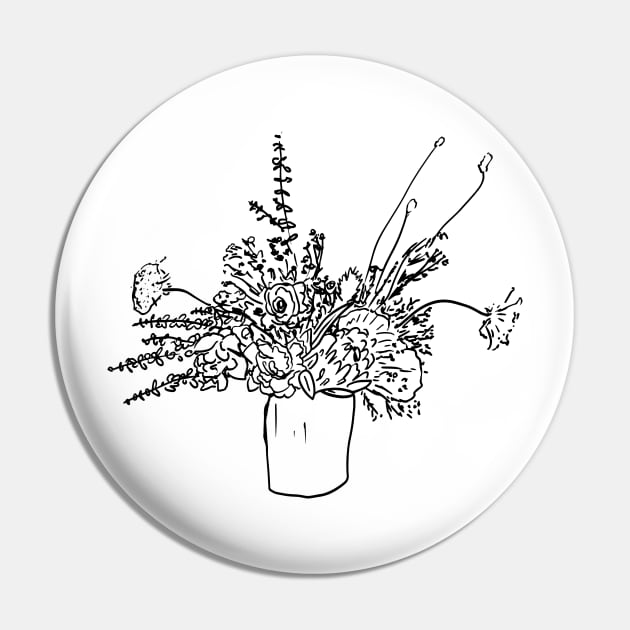 Flower Arrangement Sketch Pin by Annelie